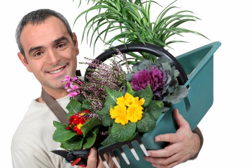 Waste bags and responsible garden waste disposal for a gardening service